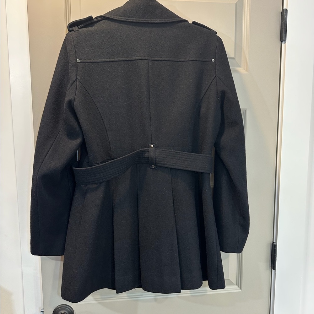 Bebe Black Double-Breasted Women's Pea coat size large - Picture 2 of 8